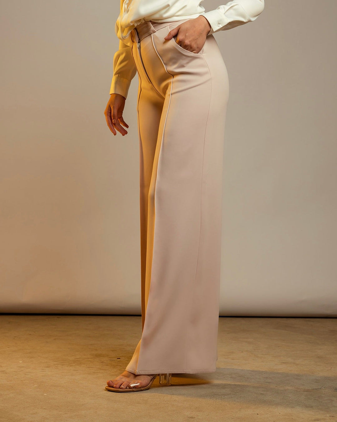 HIGH RISE WIDE LEG TROUSERS