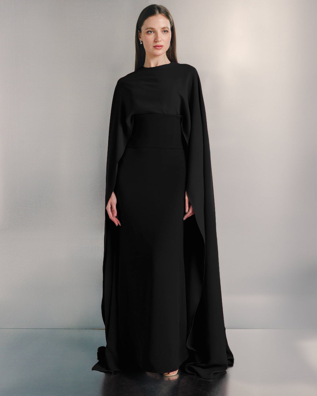 Shop the Veriana cape maxi dress | MoonMains Moonmains GCC Shop the Veriana cape maxi dress | MoonMains Moonmains GCC