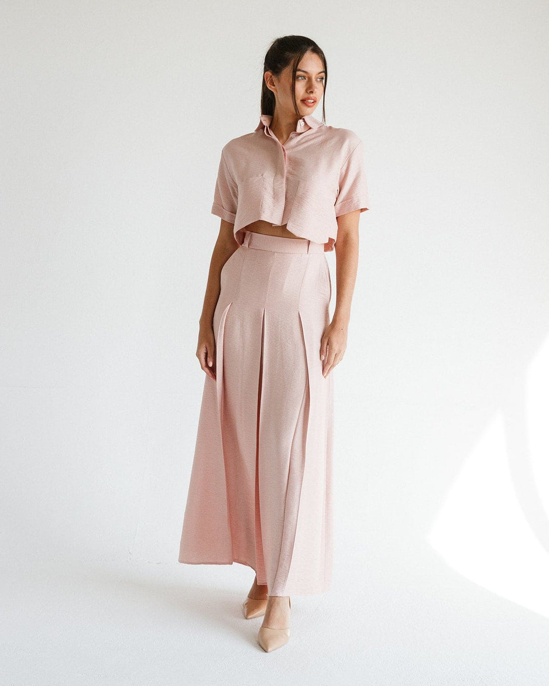 CROPPED LINEN SHIRT