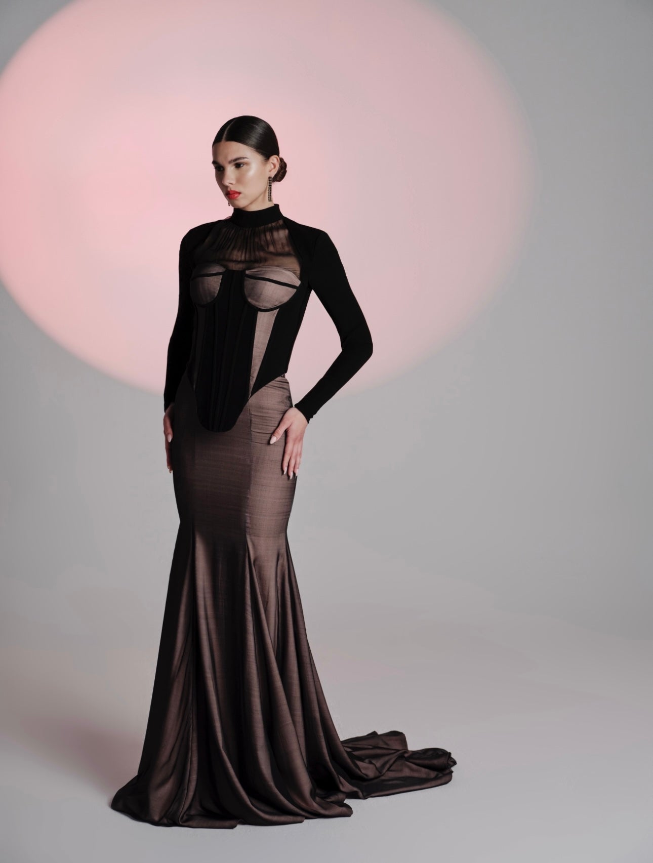 Mila Dress | black corset dress with sleeves Moonmains GCC Mila Dress | black corset dress with sleeves Moonmains GCC
