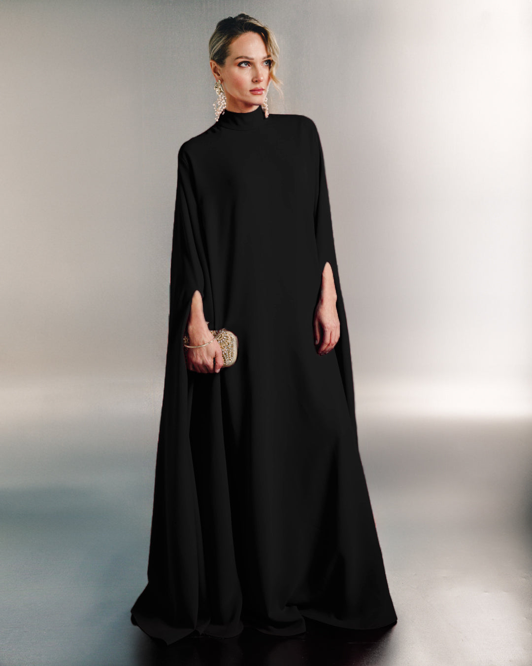 Solana maxi dress with cape | MoonMains Moonmains GCC Solana maxi dress with cape | MoonMains Moonmains GCC