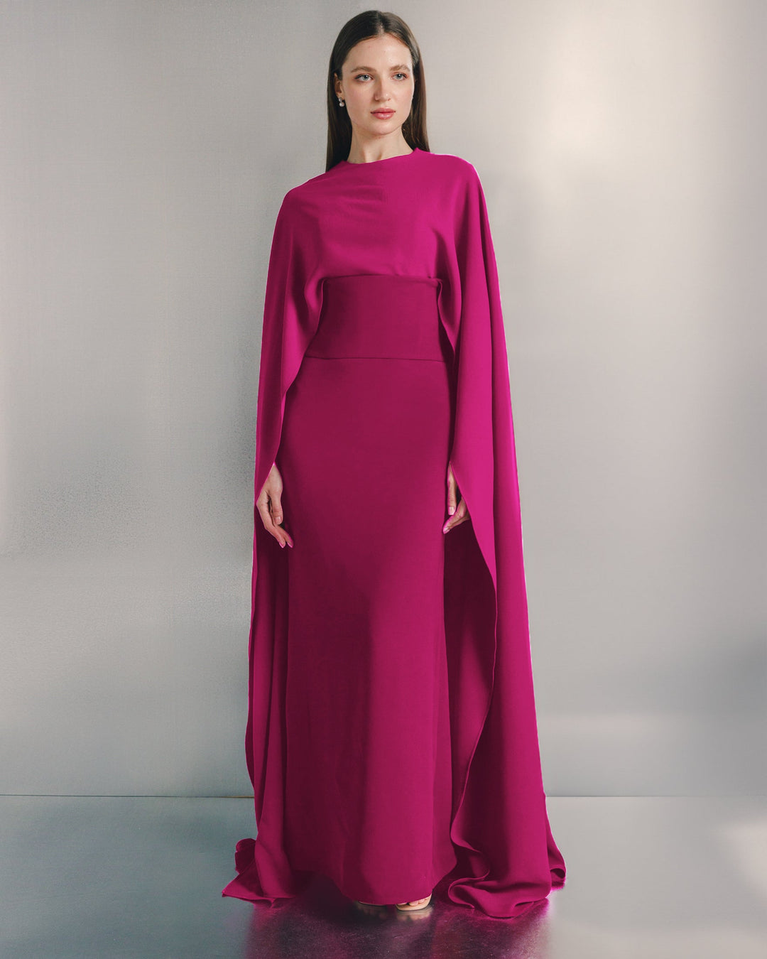 Shop the Veriana cape maxi dress | MoonMains Moonmains GCC Shop the Veriana cape maxi dress | MoonMains Moonmains GCC
