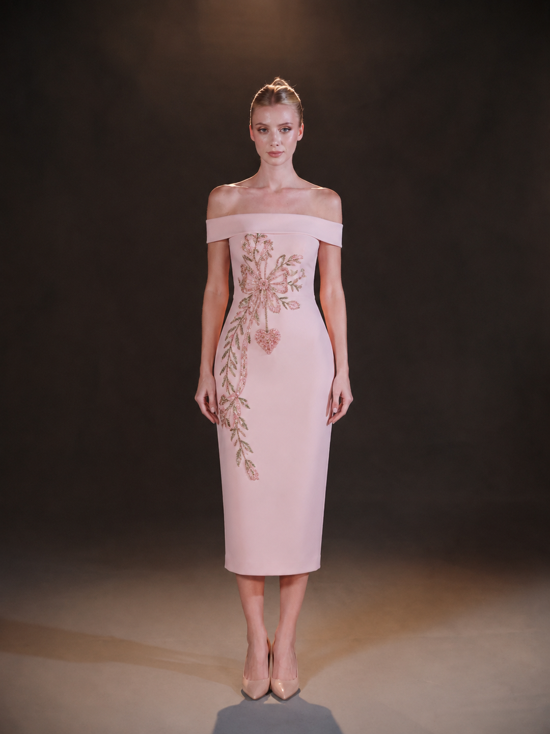 BLUSH FLEUR MIDI DRESS