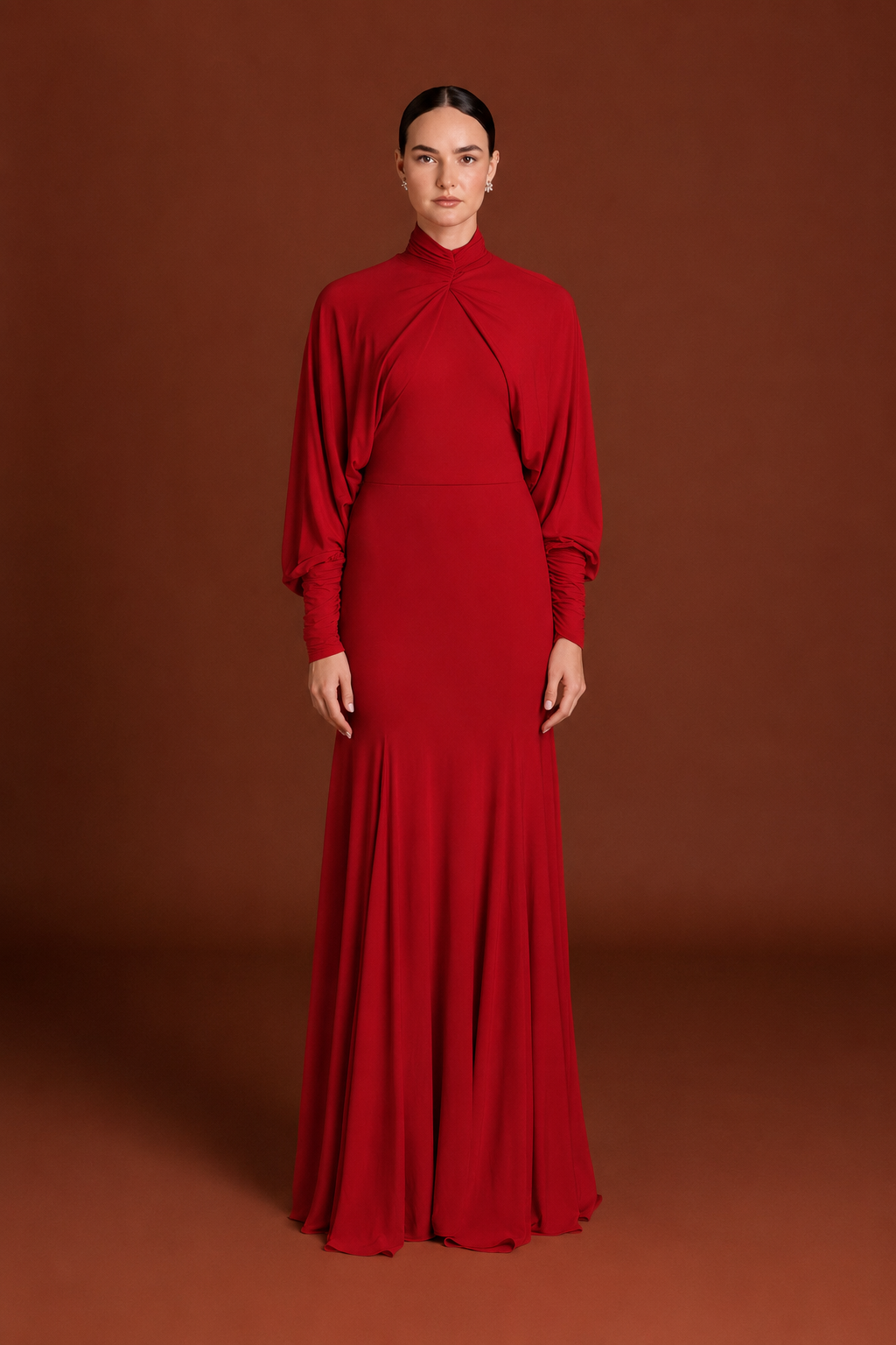 Mera Gathered Dress in Jersey