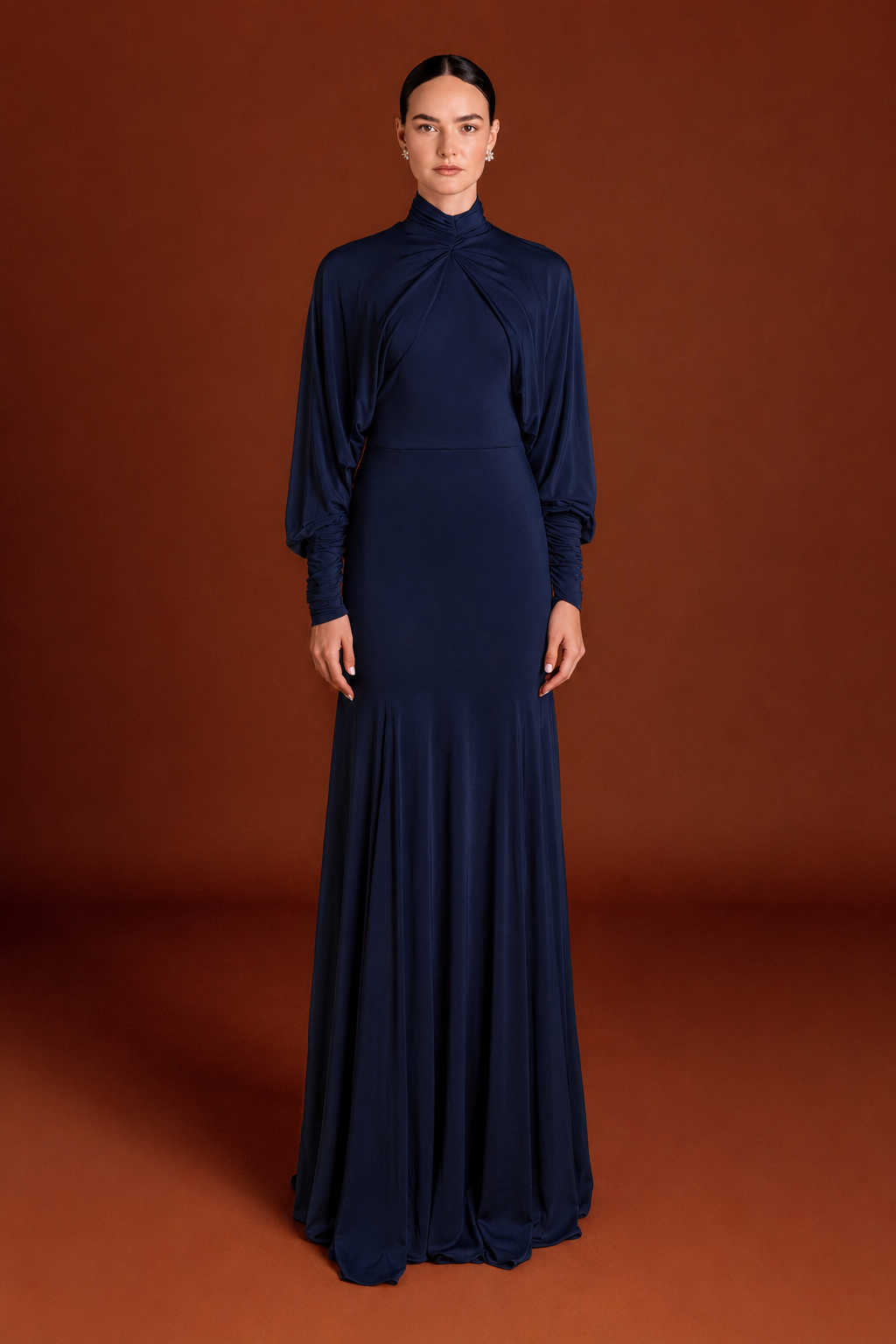 Mera Gathered Dress in Jersey