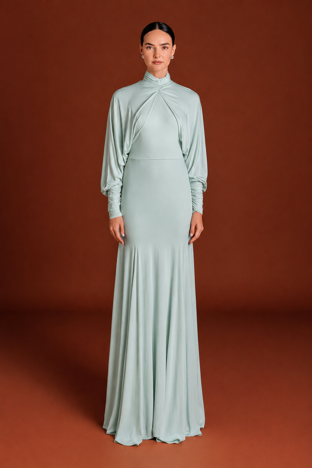 Mera Gathered Dress in Jersey