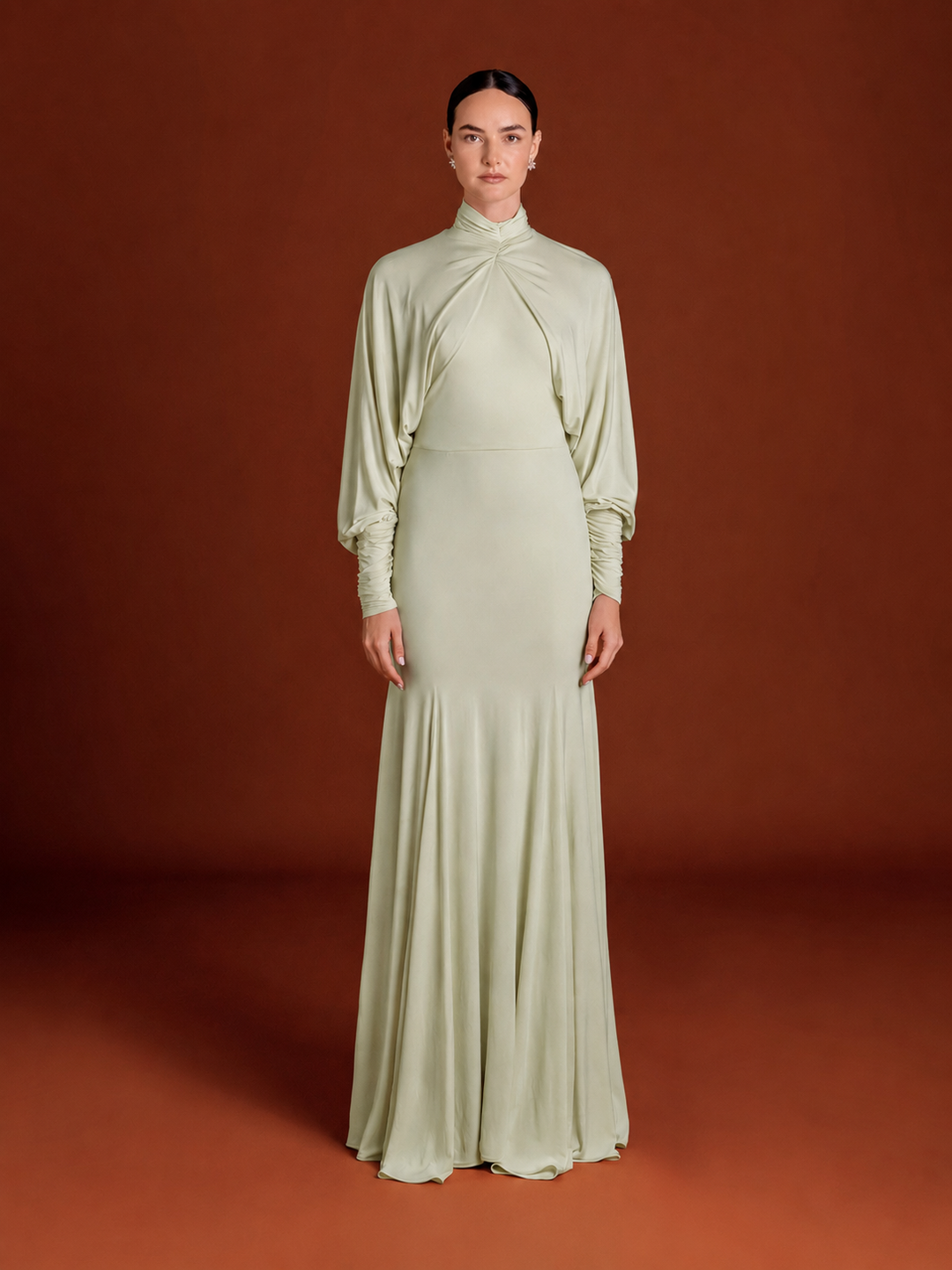 Mera Gathered Dress in Jersey