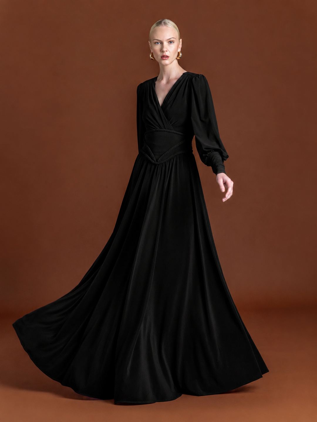 Braided Waist Maxi Dress in Jersey