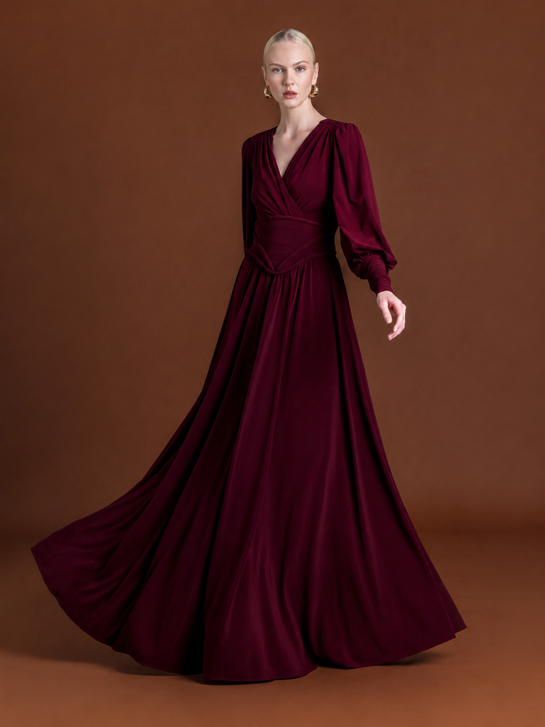 Braided Waist Maxi Dress in Jersey