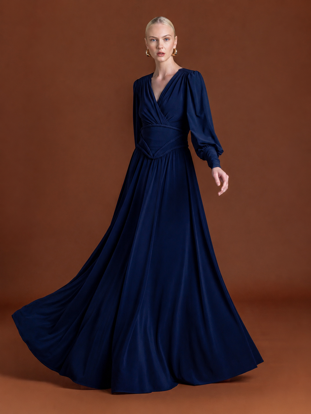 Braided Waist Maxi Dress in Jersey