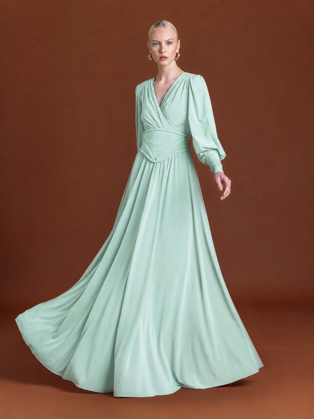 Braided Waist Maxi Dress in Jersey