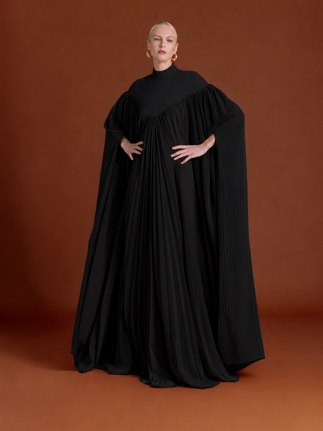 Rima Plisse Gown Dress