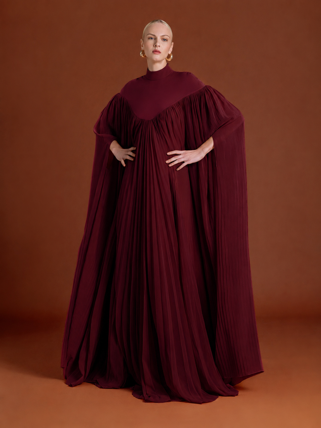 Rima Plisse Gown Dress
