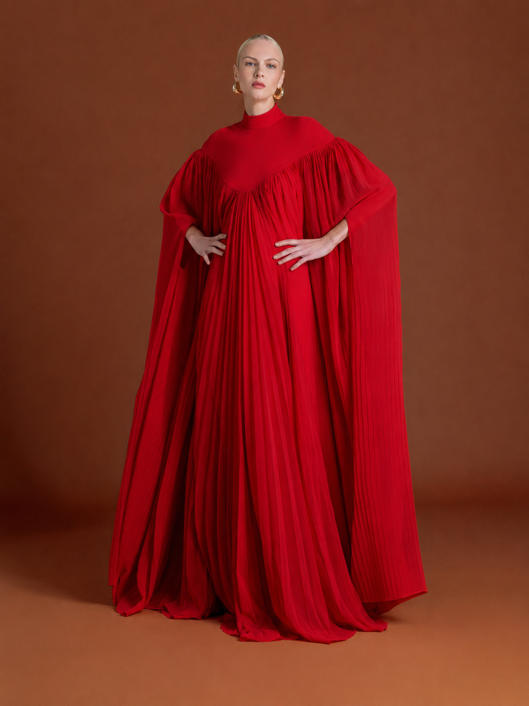 Rima Plisse Gown Dress