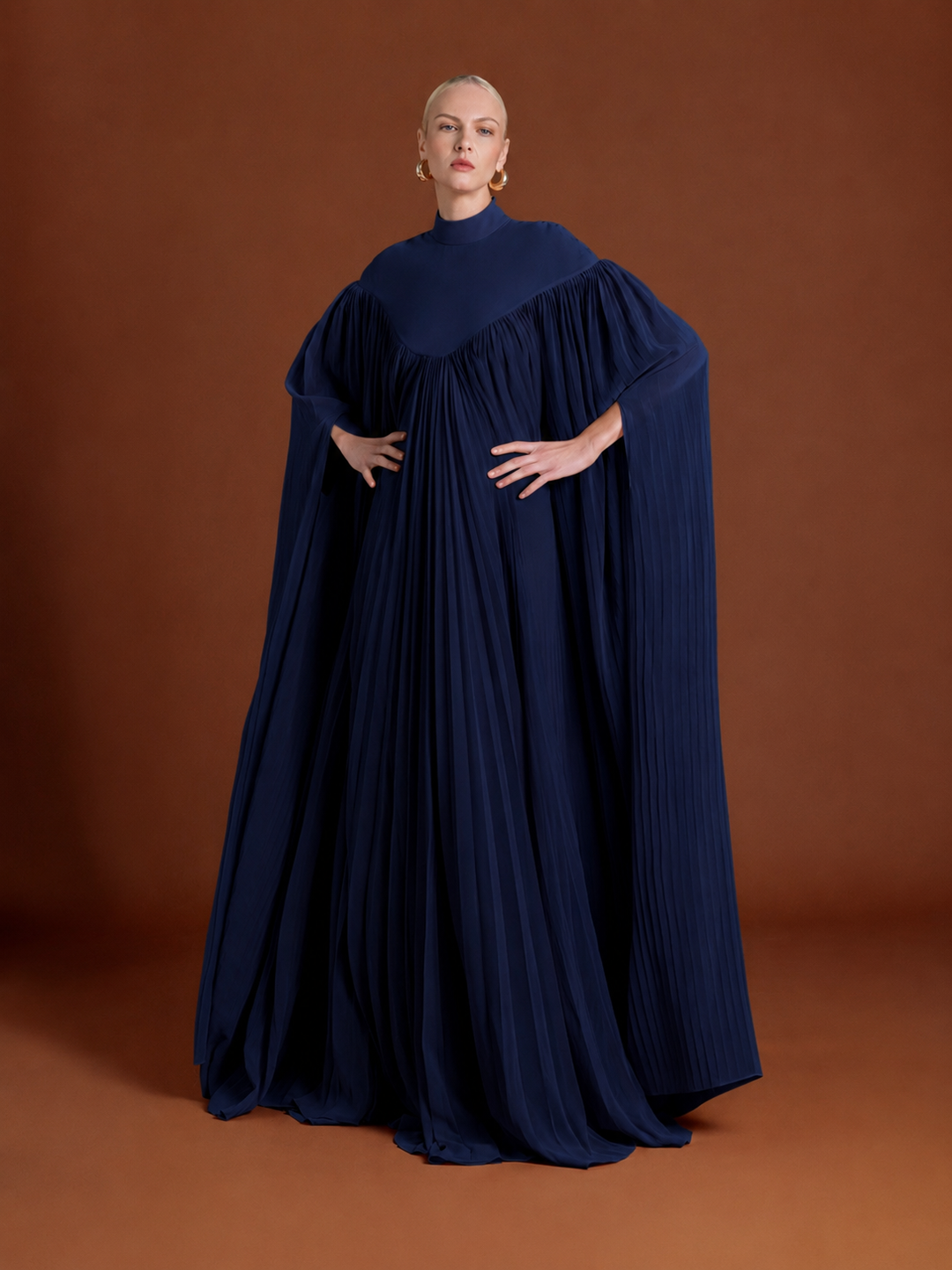 Rima Plisse Gown Dress