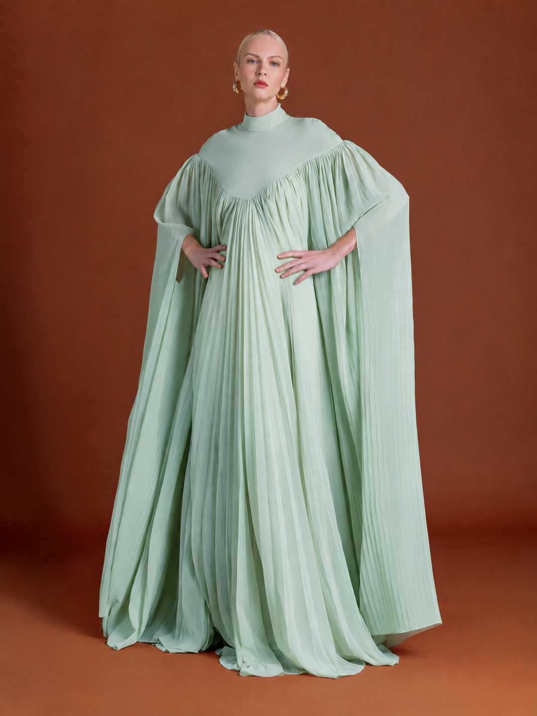 Rima Plisse Gown Dress