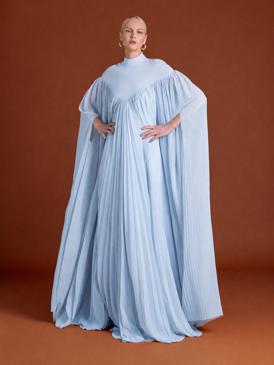 Rima Plisse Gown Dress