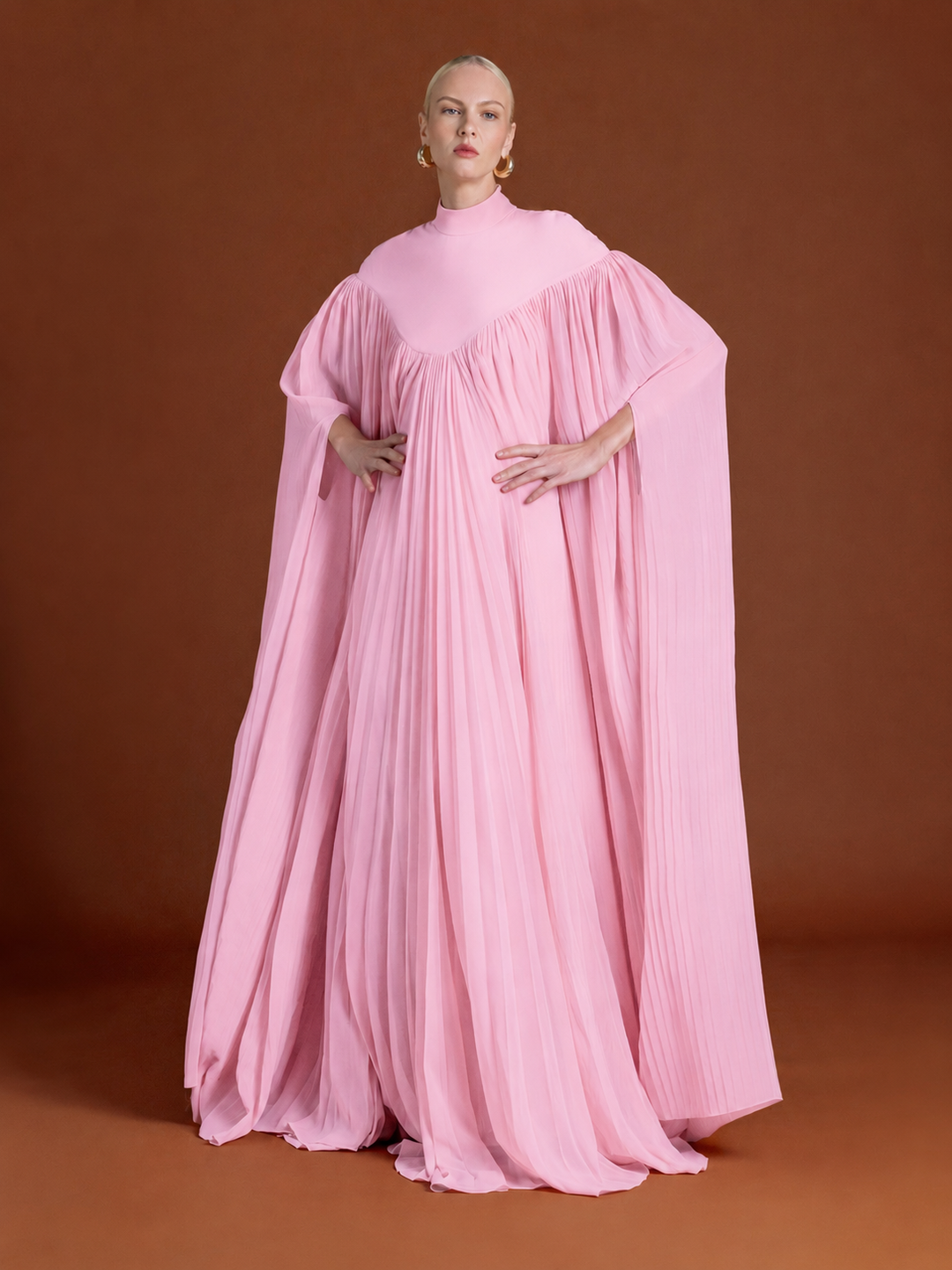 Rima Plisse Gown Dress