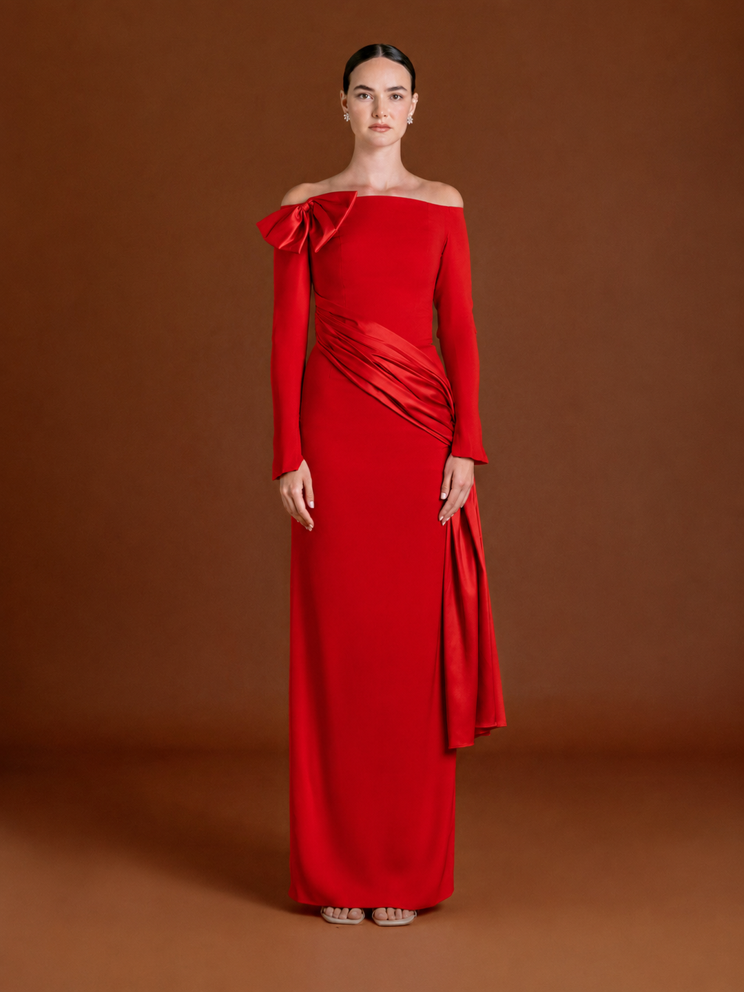 Clara Bow Maxi Dress in Crepe