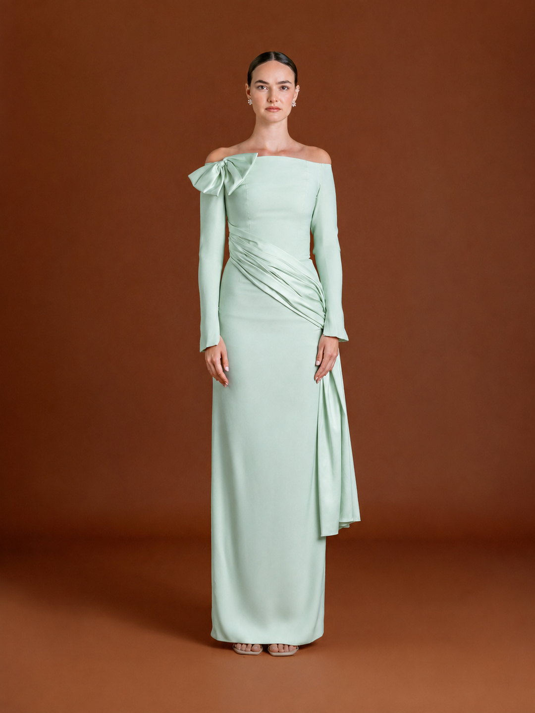 Clara Bow Maxi Dress in Crepe