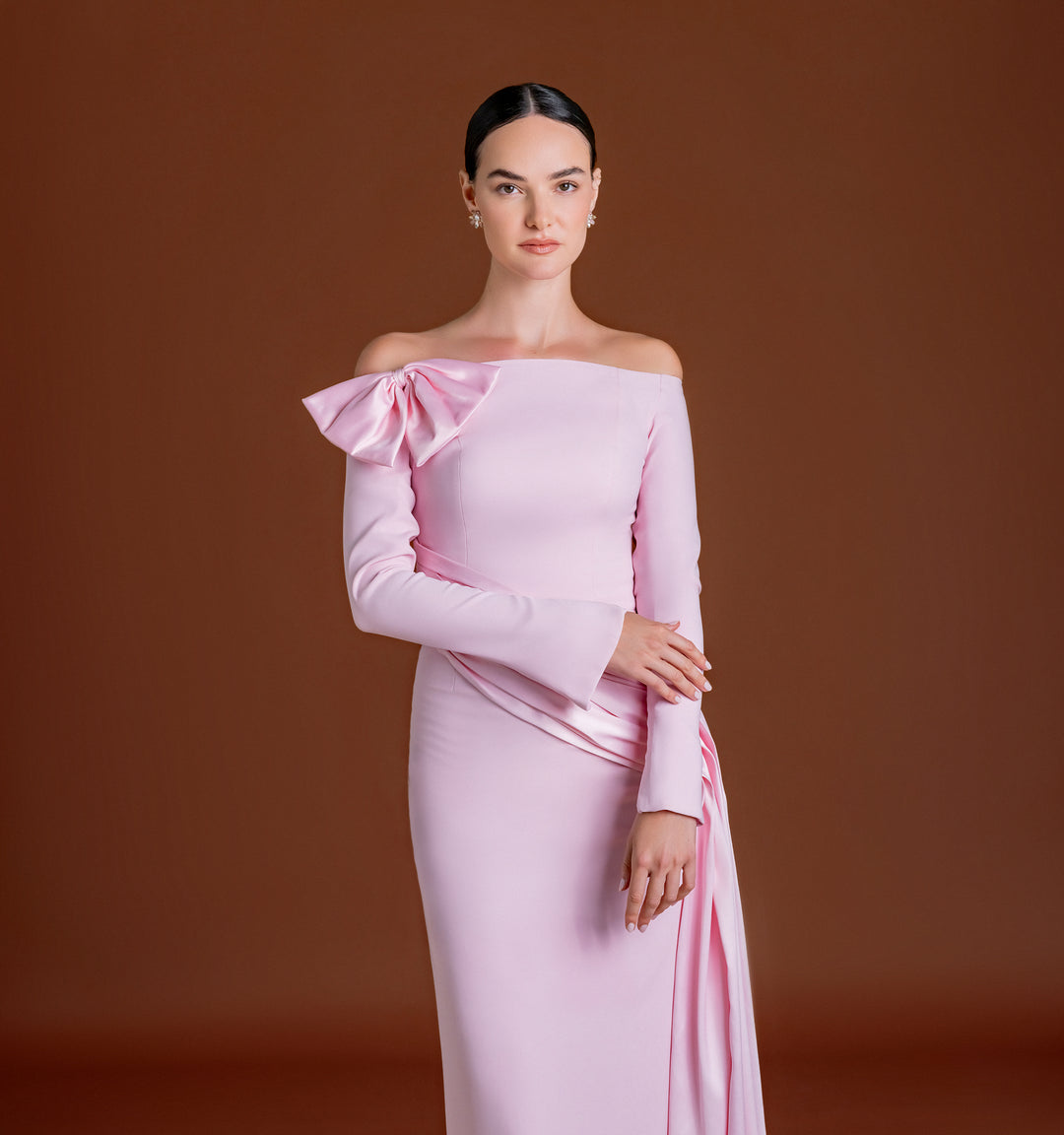 Clara Bow Maxi Dress in Crepe