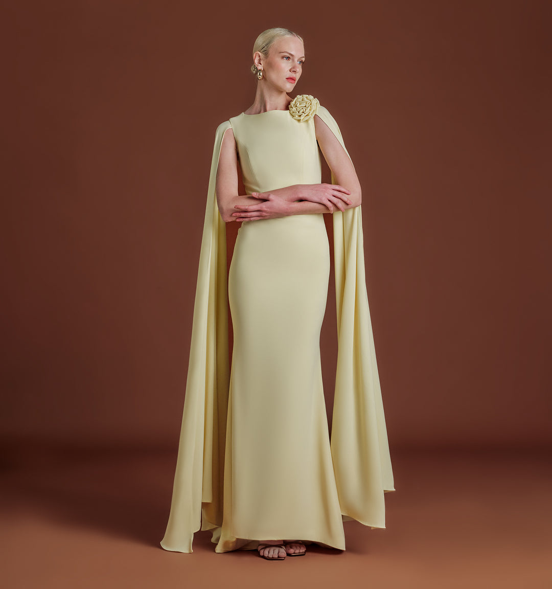 SERA CAPE MAXI DRESS