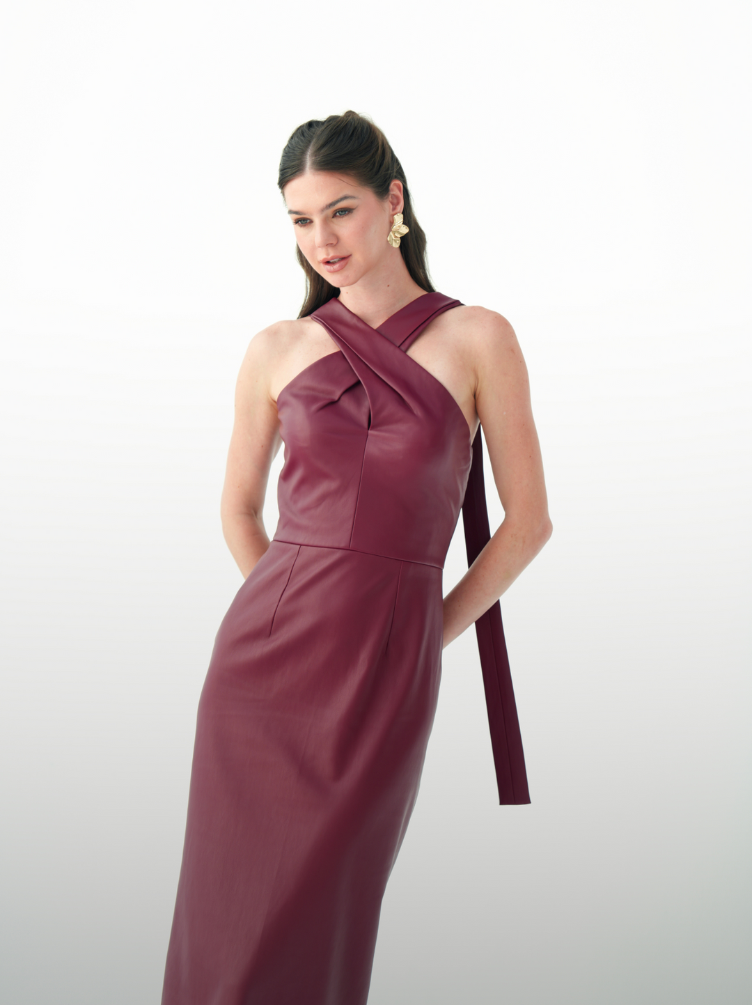 Ruby Leather Dress