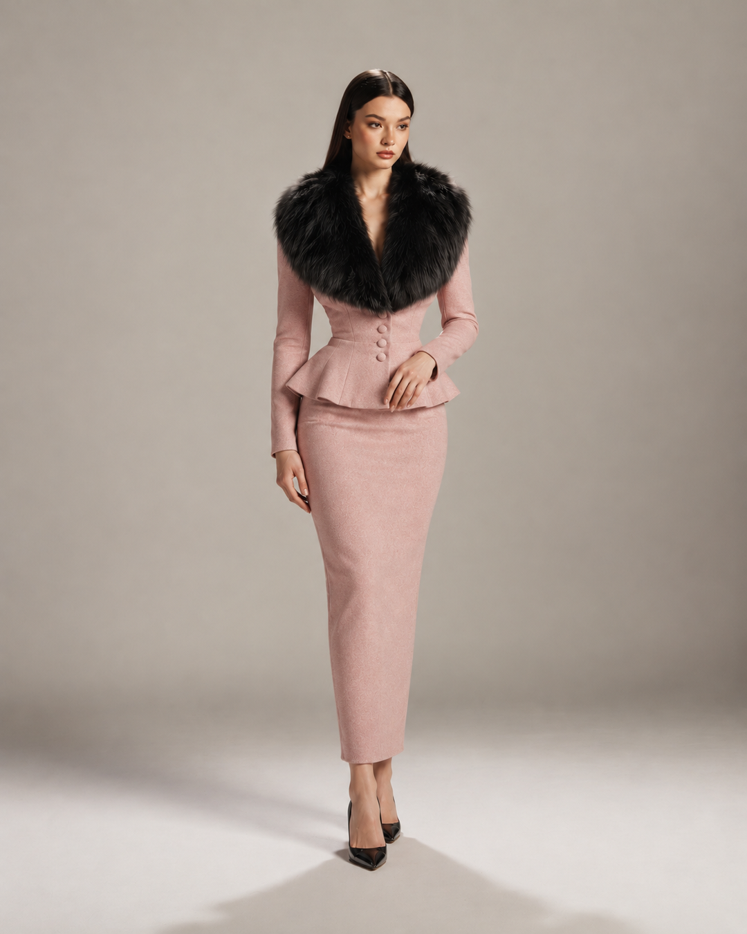Celestia Fur-Trimmed Set