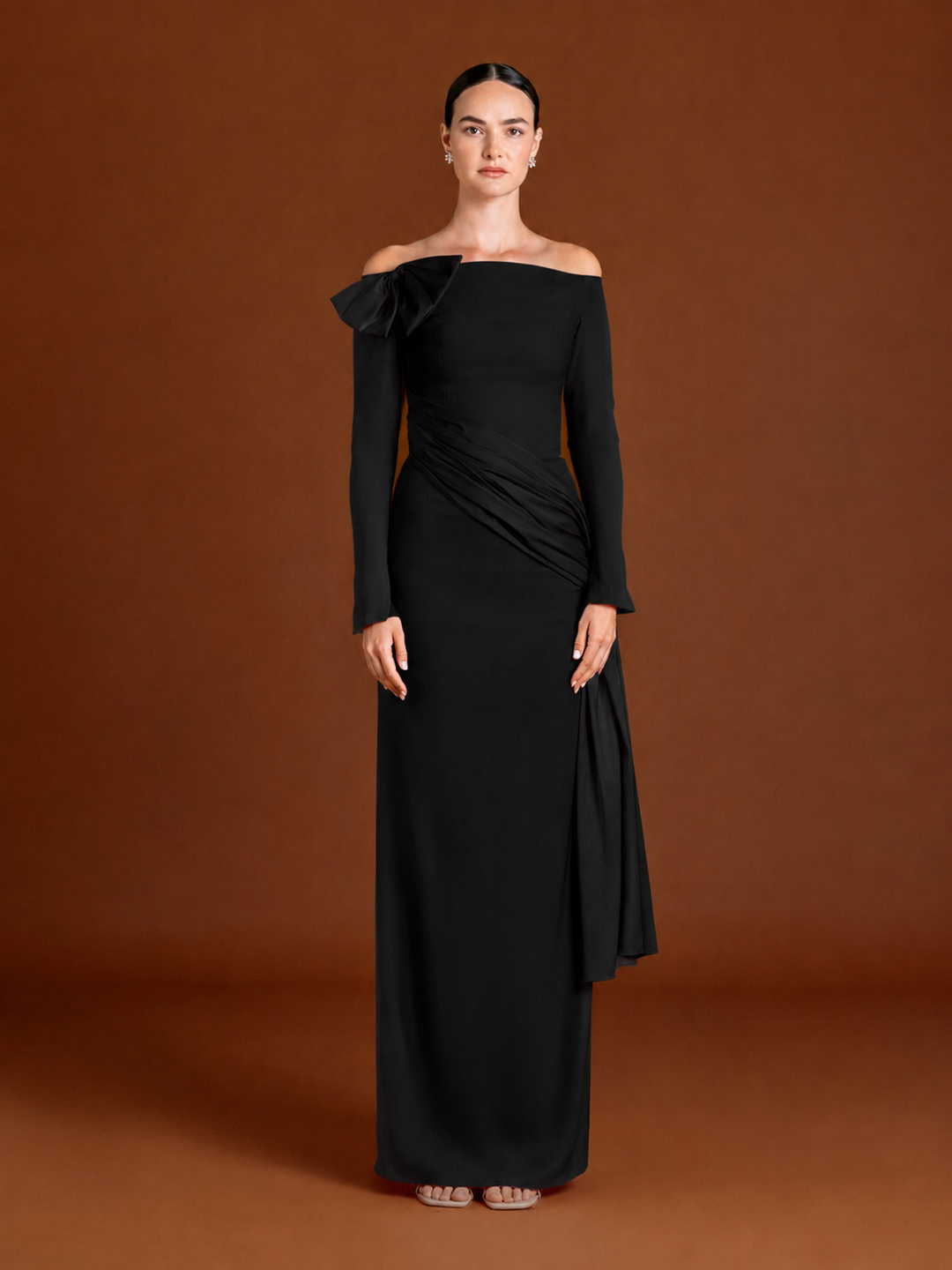 Clara Bow Maxi Dress in Crepe