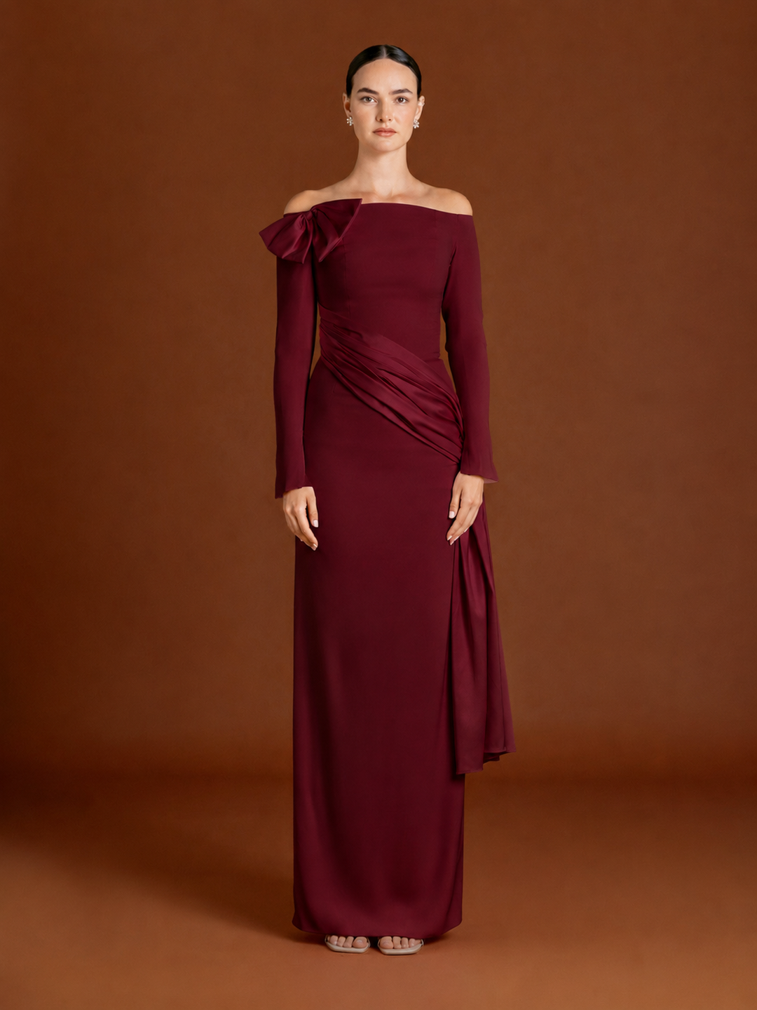 Clara Bow Maxi Dress in Crepe