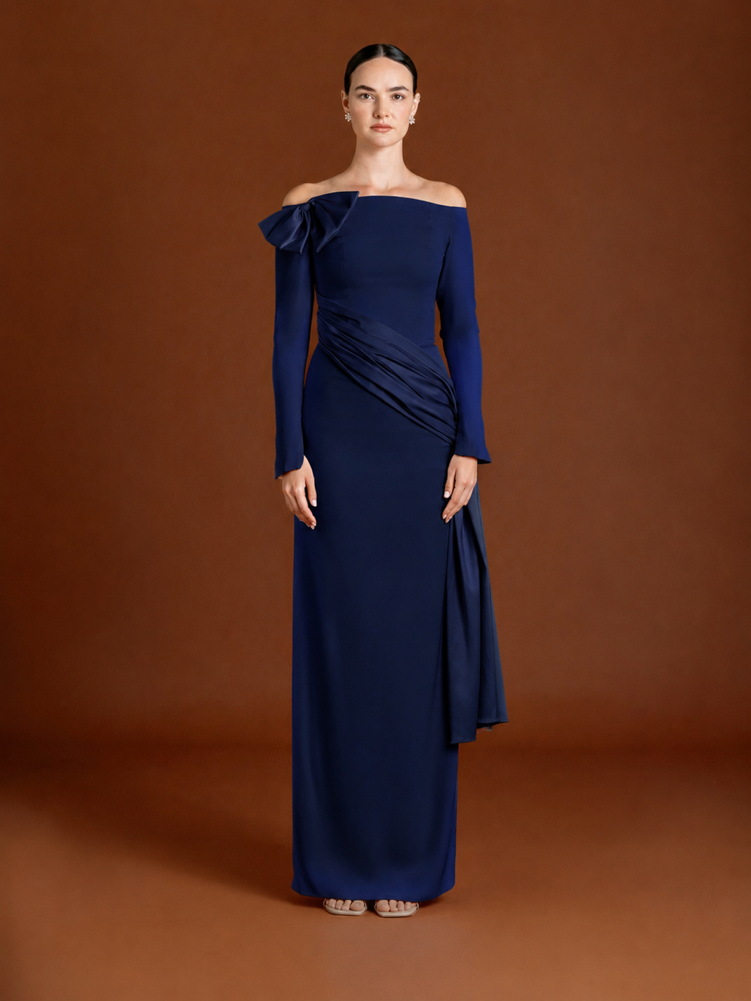 Clara Bow Maxi Dress in Crepe