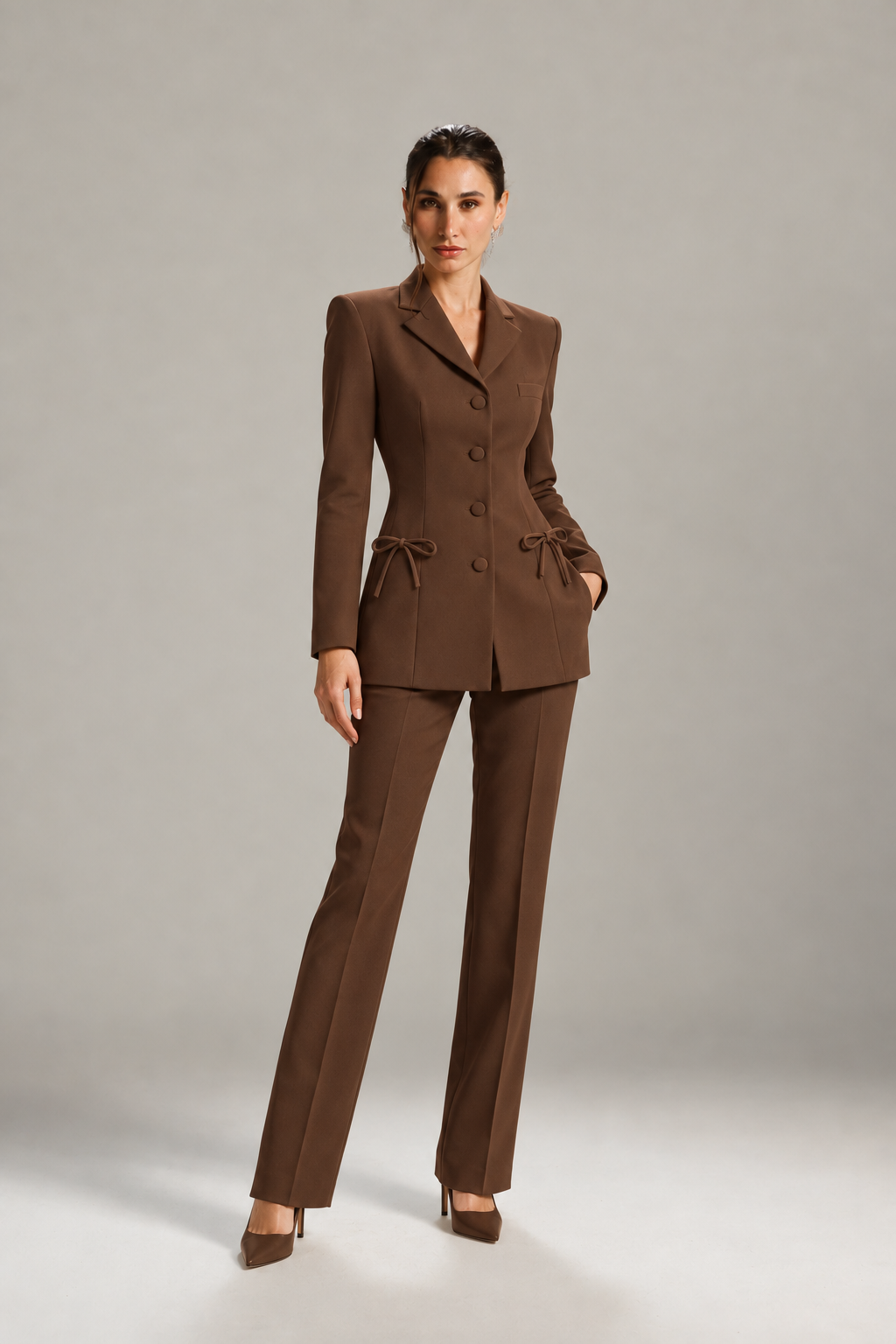 L’ALLURE BOW-DETAIL SUIT