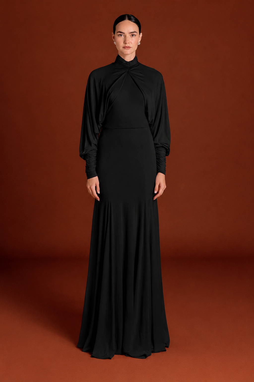 Mera Gathered Dress in Jersey
