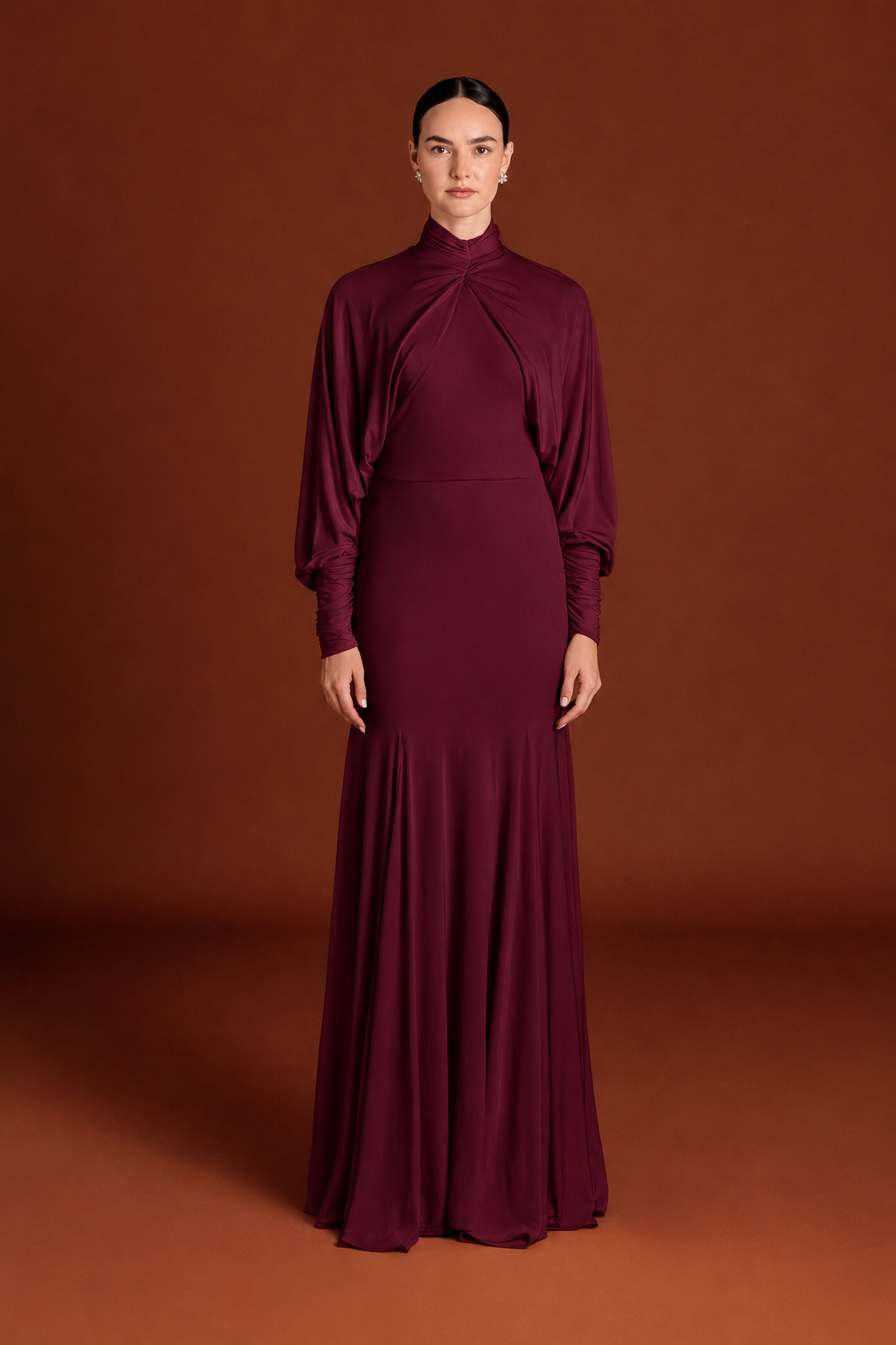 Mera Gathered Dress in Jersey
