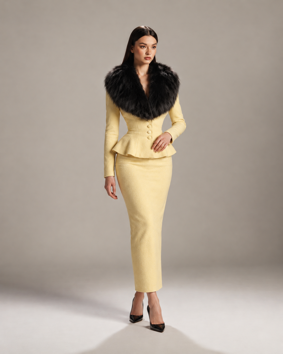 Celestia Fur-Trimmed Set