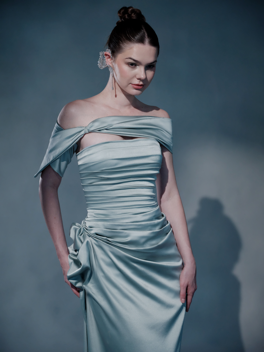 SILVARA SATIN DRESS