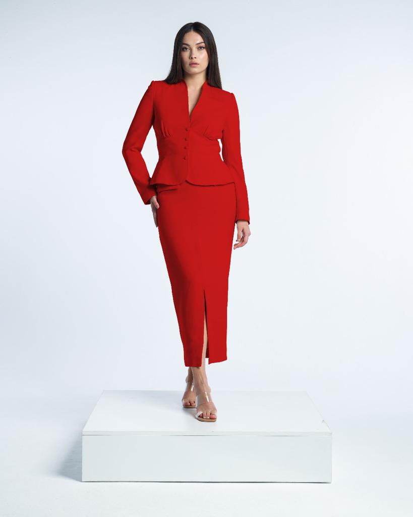 CAMELA BELTED MINI BLAZER