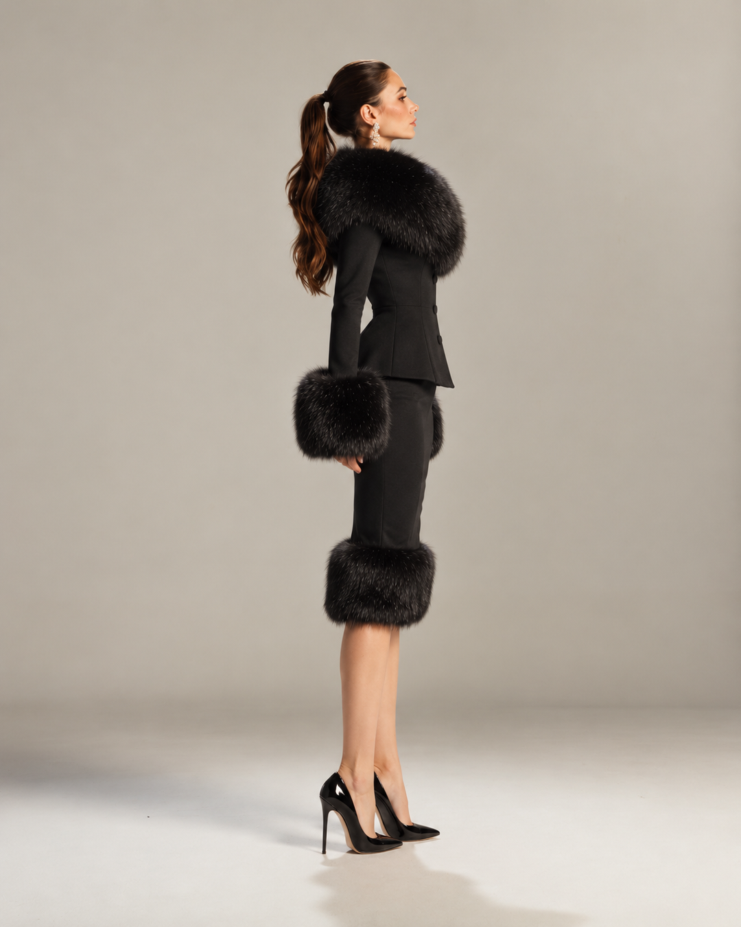 Ophelia Fur-Trimmed Set