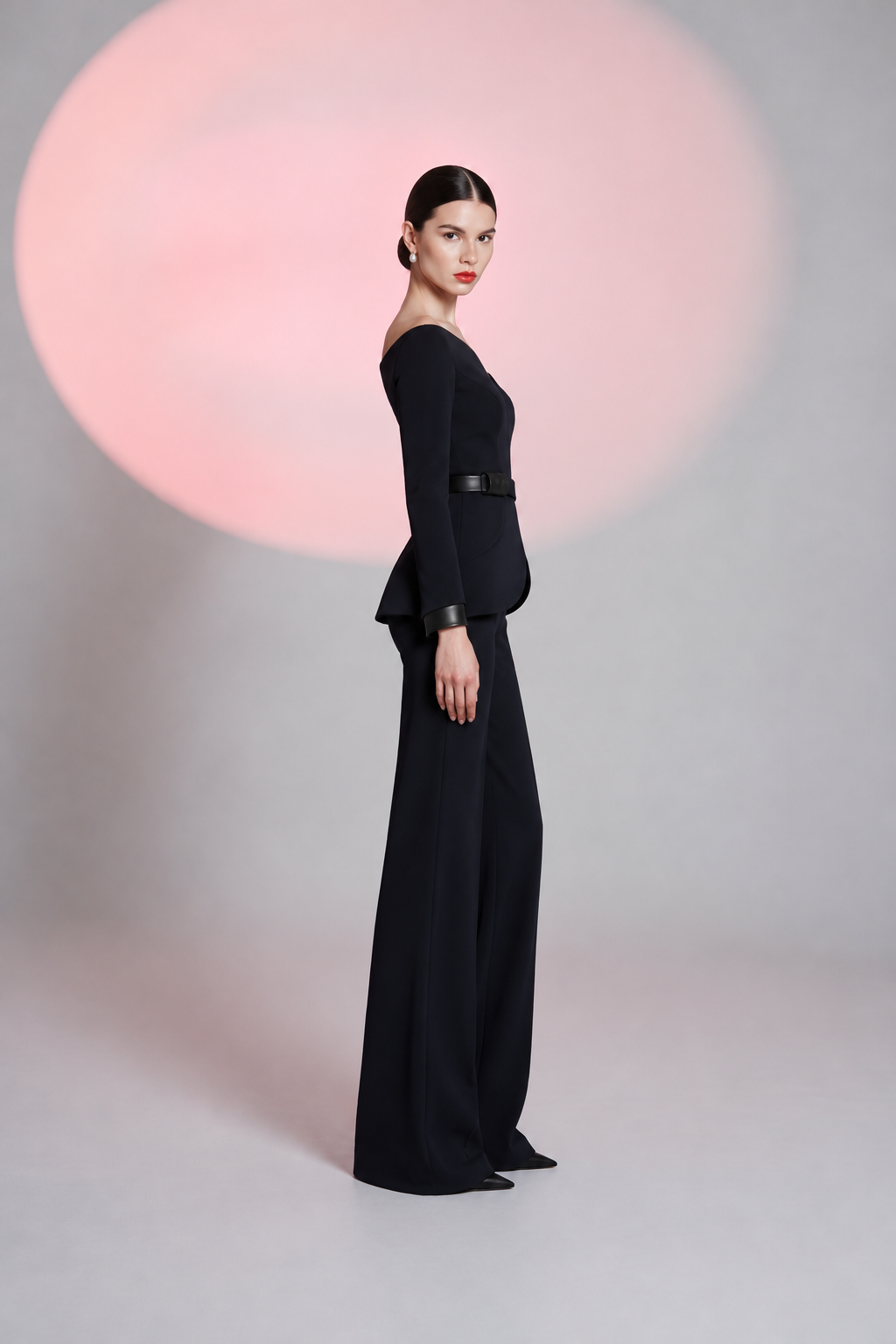 Asymmetric Elegance Couture Suit